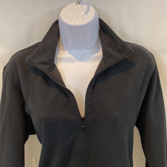 Columbia fleece mock neck quarter zip pullover sweater in black size XL - Picture 4 of 11
